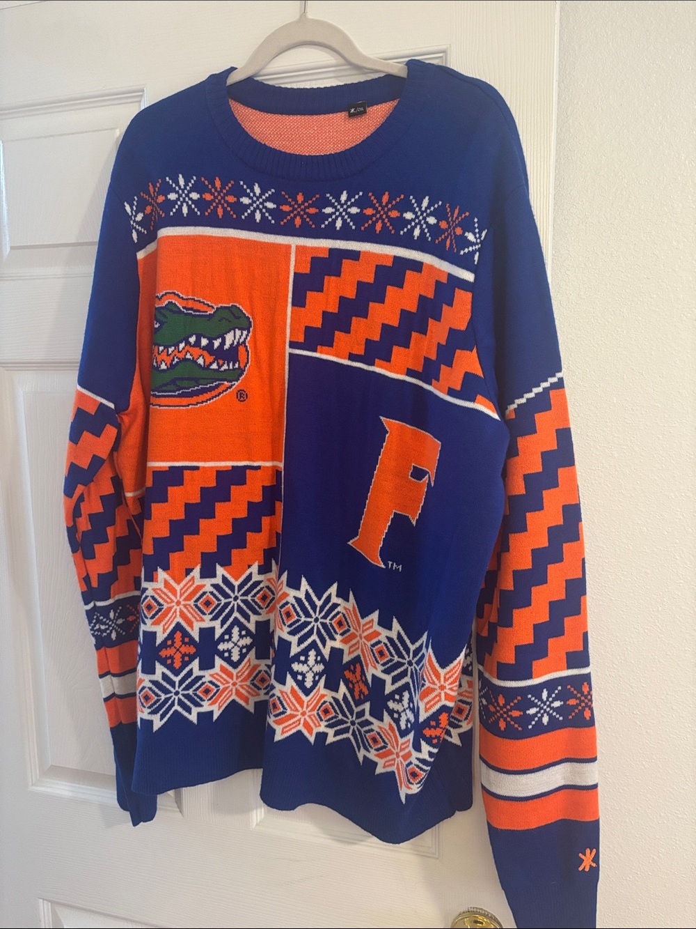 University of Florida Blue & Orange F Logo Men's Sweater